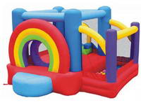 Inflatable Rainbow Jumping Castle Slide