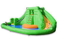 Crocodile inflatable min water slide with pool