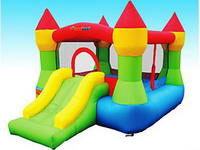 Inflatable Castle Bounce House with Slide and Hoop