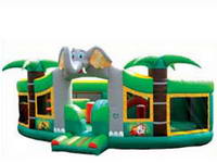 Inflatable Jungle Elephant Bouncer Moonwalk for Rental