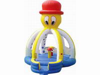 Inflatable novel Clown Bouncer with 4 pillars