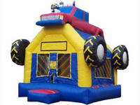 monster truck combo with pool,inflatable slide bouncer,inflatable combo bouncer