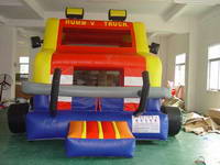 Party rental inflatable truck bouncer, monster truck bounce house