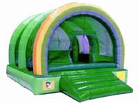 Inflatable Green Arch Bouncer House Moonwalk