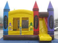 3 In 1 Crayon Land Inflatable Jumping Castle Combo