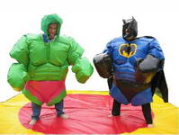 Super Heros, Hulk and Batman Sumo Suits for Adults