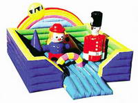 Inflatable figure structure jumping bouncer with stair