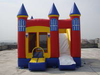 3 In 1 Inflatable Full Color Red Castle Combo