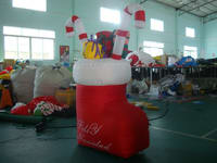 Inflatable Shoe and Christmas Trees for Holidays