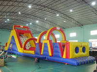 63 Foot Long Inflatable Obstacle Course for Challenge