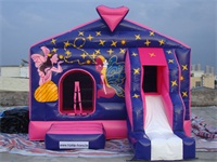 Dark Purple 3 In 1 Fairy Jumping Castle Combo