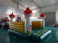 Mushroom Escape Jumping Castle Inflatable Combo Moonwalk