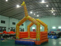 Large Dramatic Inflatable Giraffe Jumping Bouncer