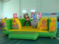 Inflatable Elphant And Monkey Jungle Fun Moonbounce