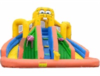 Blast Zone Spongbob Splash 2 Inflatable Water Slide Combo