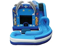 Under Sea Jump N Splash Slide