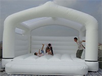 Custom White Color Moonwalk Inflatable Bounce House