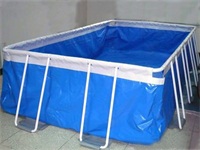 Metal Frame Rectangular Above Ground Swimming Pool Set