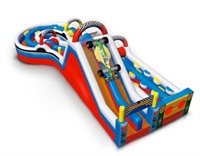 Hot Super Indy Car Inflatable Obstacle Course for sale