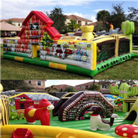 Promotional Inflatable bounce house farm for sale