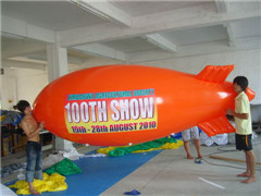 Custom 4m Long Orange Advertising Blimps for 100TH Show