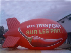 4m Long Red Advertising Blimps with Logos Printing