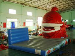 New Design Funny Snappy Fish Inflatable Slide for Rental