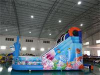 High Quality Printing Inflatable Shark Slide for Sale