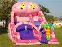 Inflatable Lovely Pink Octopus Slide