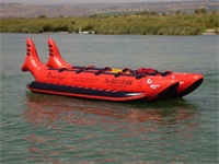 Double Tubes 10 Passengers Inflatable Red Shark Banana Boat for Rentals