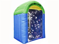 Most Popular Blue and Green Inflatable Cash Money Machine