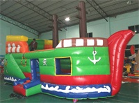 New Design Strong Material Durable Inflatable Pirate Ship for Rentals