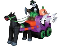 Gemmy Airblown Inflatable Animated Airblown Wild Stage Coach Halloween Prop