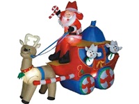6 Foot Santa Claus Driving Christmas Inflatable Prop