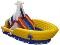 Commercial Inflatable Pirate Galleon Ship Slide for Sale