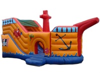 25 Foot Inflatable Pirate Ship Slide for Sale