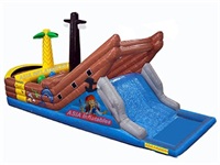 New Design 16 Foot Airblown Inflatable Pirate Water Slide