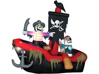 Gemmy Airblown Inflatable Animated Pirate Dinghy Halloween Prop