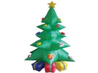 6 Foot Green Inflatable Christmas Tree with Multicolor gift boxes