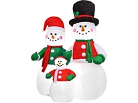 7 ft Tall Airblown Inflatable Snowman Family Christmas Decoration