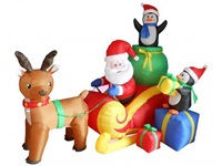 Funny Inflatable Christmas Decorations Christmas Inflatable Santa with Reindeer