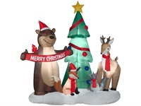 Woodland Critters Christmas Inflatable Decoration Prop