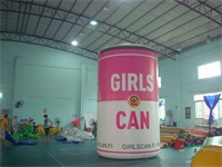 Full Color Digital Printing Girls Can Inflatable Pop-Top Can for Sales Promotions
