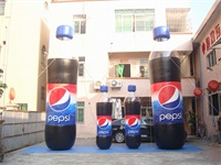 Strong Style PVC Material Airtight Inflatable PEPSI Cola Bottle for Sales Promotions