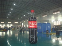 Strong Style PVC Material Airtight Inflatable Coca Cola Bottle for Sales Promotions