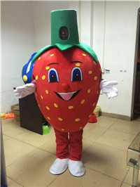 Red strawberry mascot costume for sale