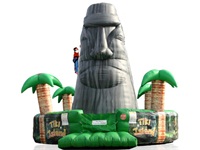 Large Tiki Island Inflatable Rock Climbing Wall