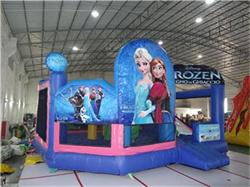 New 5 In 1 Frozen Bounce House With Slide Combo for Sale