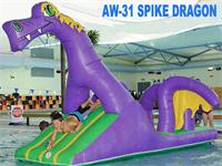 Floating Island Aqua Runs Inflatable Spike Dragon for Aquatic Club
