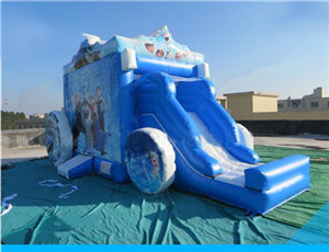 Hot sale inflatable frozen bouncer house with slide for sale